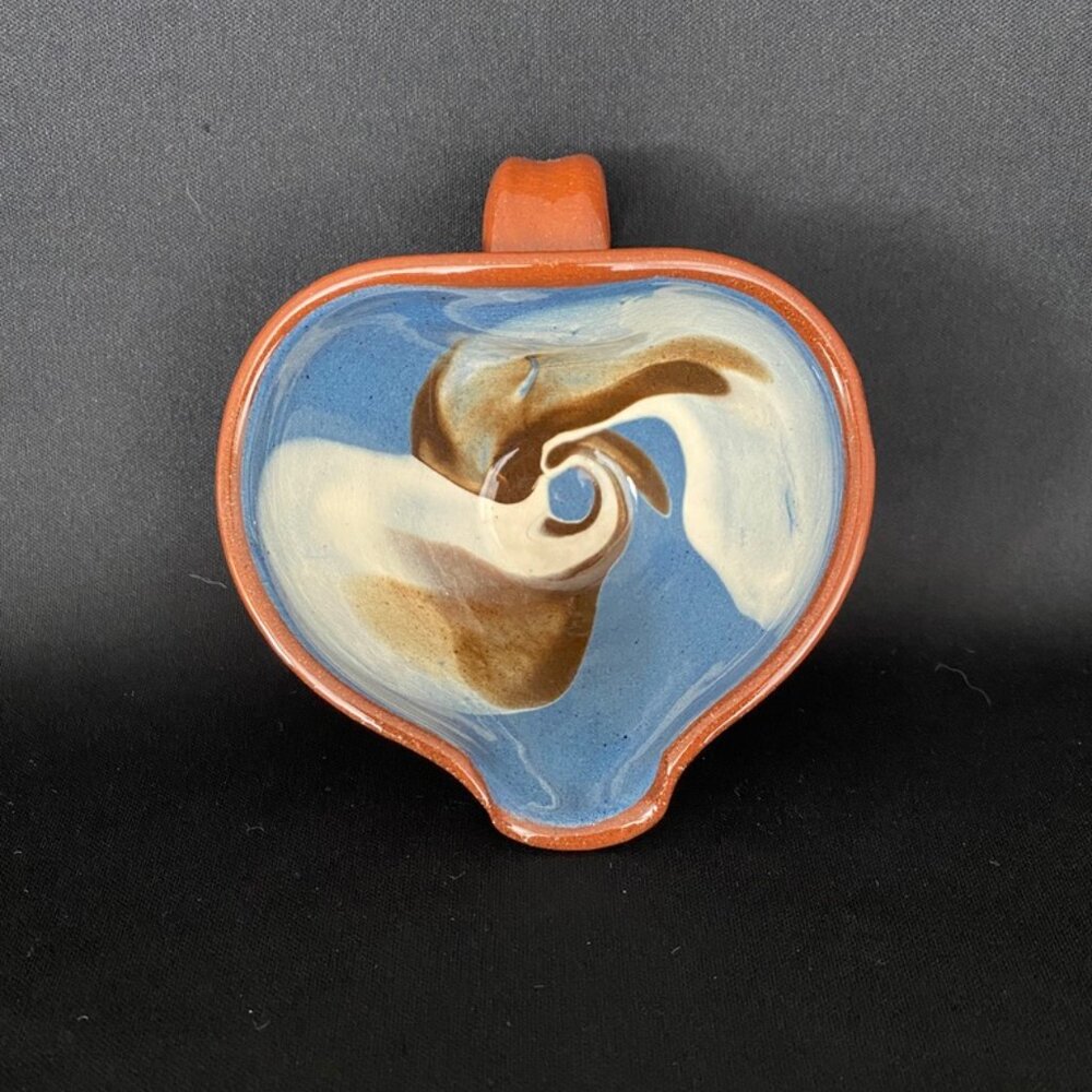 Terrybaun Pottery, County Mayo, Ireland. Blue Marble Large Sauce Boat.